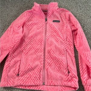 Pink like new Columbia fleece girls size L 14-16